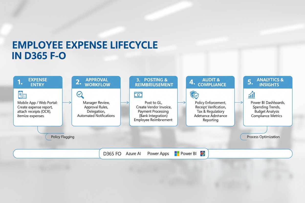 D365 F&O Expense Management: Finance Configuration for the Employee Expense Lifecycle