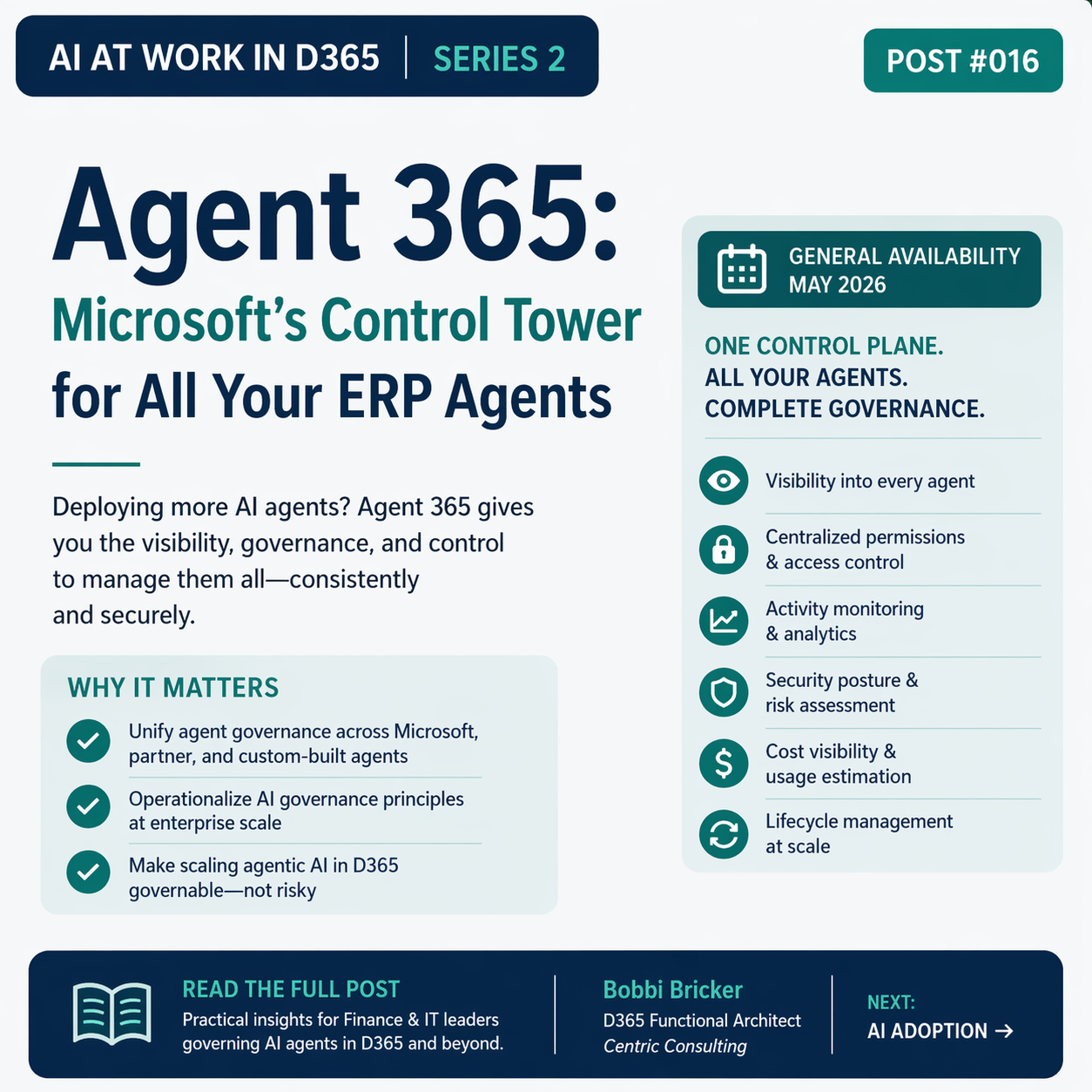 Agent 365: Microsoft’s Control Tower for All Your ERP Agents